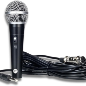 microfone dinâmico profissional tipo sm58 com cabo xlr/p10 5 metros