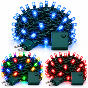 conjunto de cordões led coloridos em estúdio