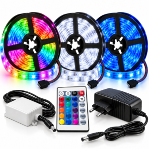 kits de fitas led coloridas em estúdio